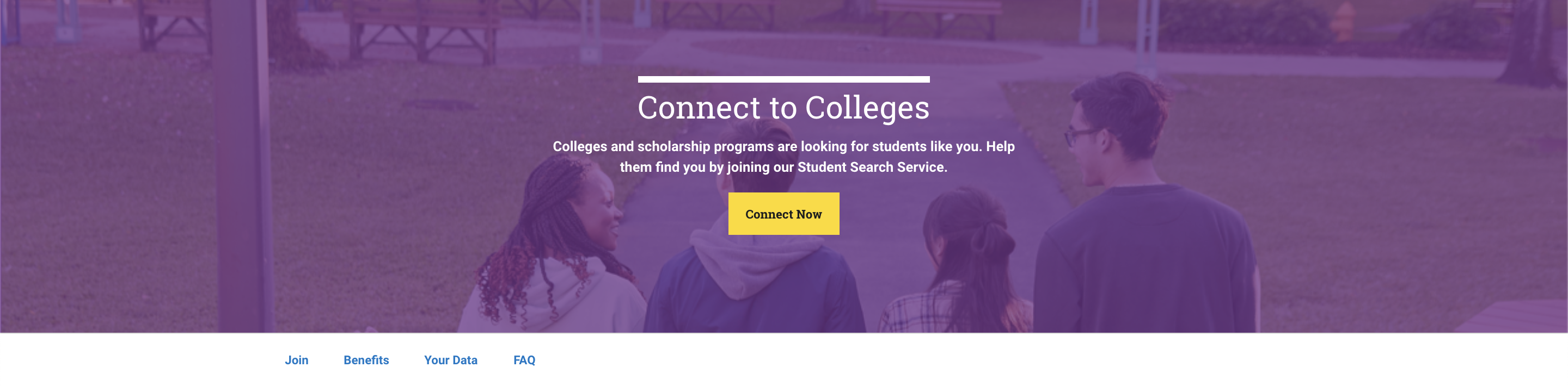 Connect to Colleges banner